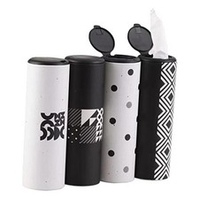 Car Tissue Holder with Facial Tissues Bulk - 4 PK Car Tissues Cylinder with
