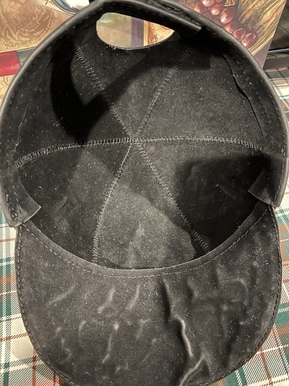 Leather Hat Tooled Peruvian Adjustable Strap Back… - image 4