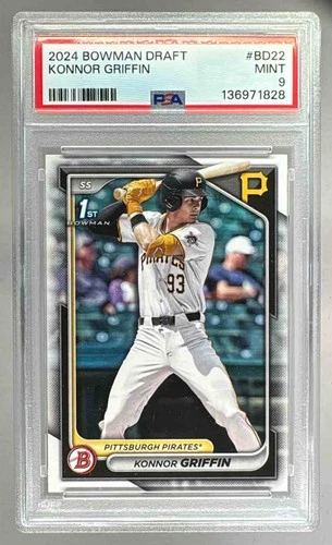 136971828 Konnor Griffin 2024 Bowman Draft #BD-22 1st RC PSA 9