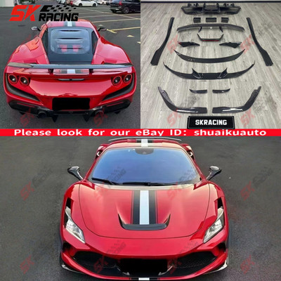 Dry Carbon Spoiler Wing Front Rear Lip Body Kits Fits Ferrari F8 Tributo 2020-24