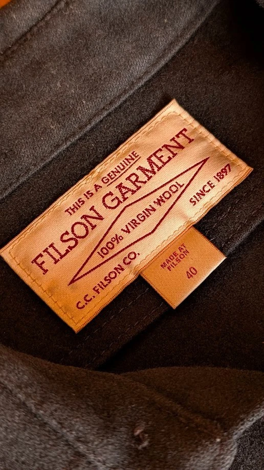 Filson 100% Wool Jac Shirt Jacket | Navy | Size 40/Medium | Made in USA | 10047 - Image 3 of 4