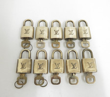 Authentic Louis Vuitton Padlock  Key 10set Gold 50149