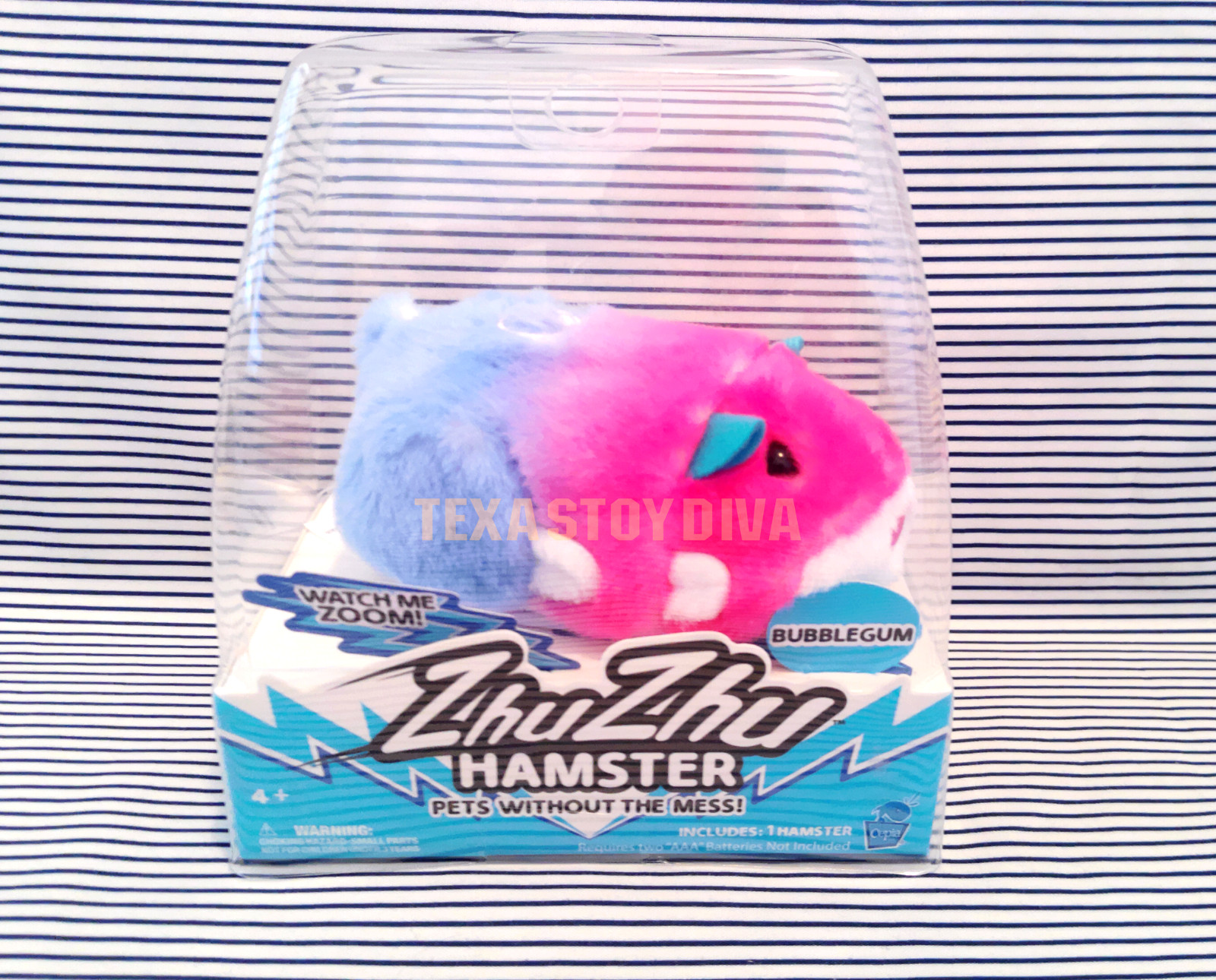 Zhu Zhu Pets Bubblegum Interactive Electronic Plush Hamster 5.5" Cepia --READ--