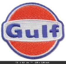 GULF Aufn&auml;her Patch Motorsport Rennsport Sponsor Tankstelle Gasoline USA v2