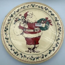 Vintage 1970’s Reed Christmas Tree Dessert Paper Plates 8ct 7in Octagon Set Of 3