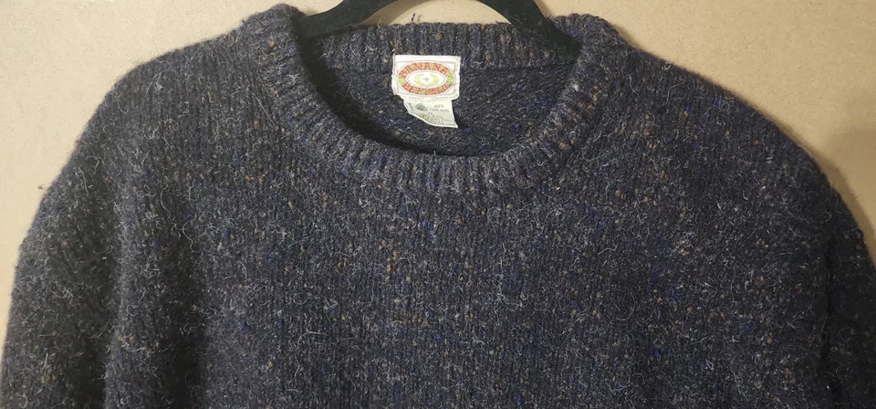 Vintage 80s Banana Republic Confetti Pure Wool Sweater XL Multicolor Banana labl - Image 2 of 4