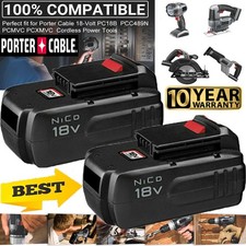 2 Pack 18V NiCD Battery for Porter Cable PC18B PCC489N 18-Volt Cordless Tools