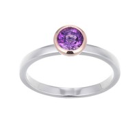 Cavill Sambia Amethyst Ring 0,345Ct Sterling Silber RoséGold Damen- Echtschmuck