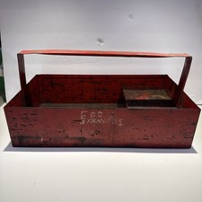 Snap-on Rare Kta-5 Vintage Red Metal Tool Storage Tote Tray Lg Carry Handle Usa
