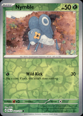 Nymble Reverse Holo Common SV02: Paldea Evolved 020/193 NM Sekio 2023