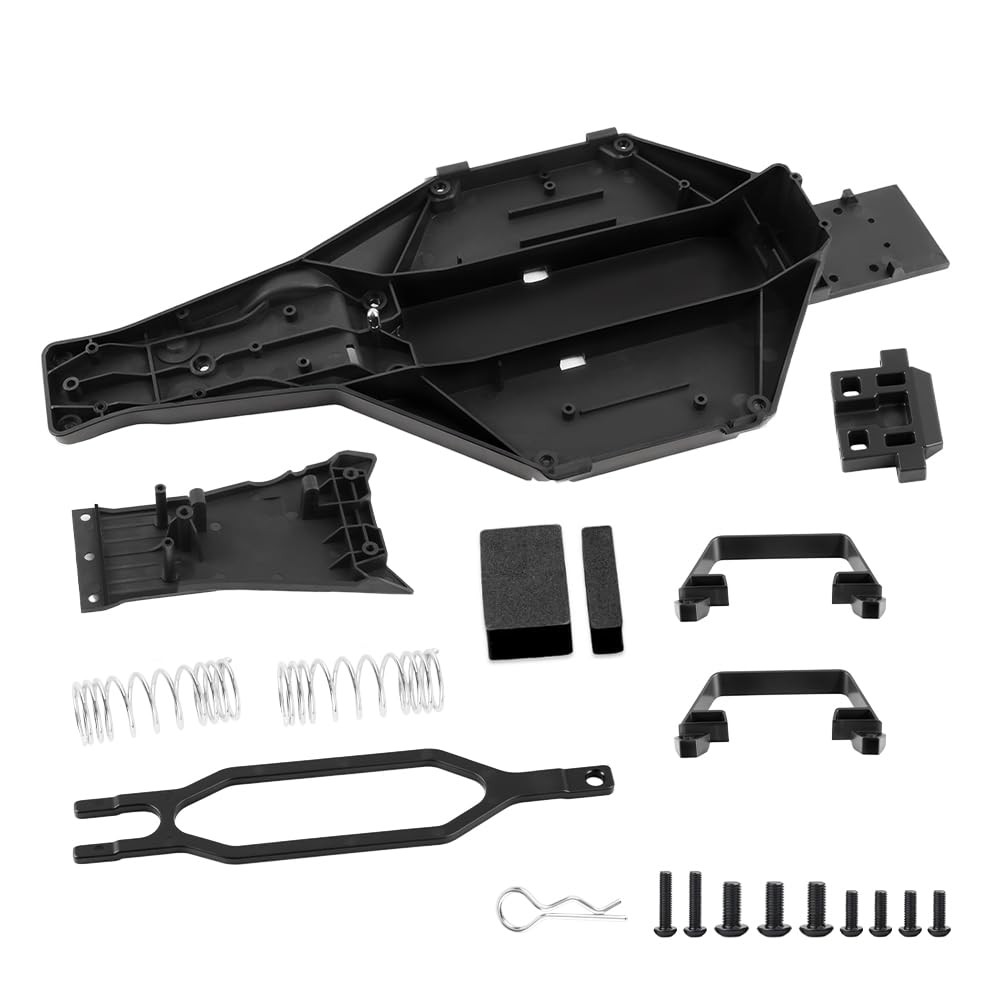 GLOBACT for Slash 2WD Low-CG Chassis Conversion Kit LCG Nylon 1/10, Black 