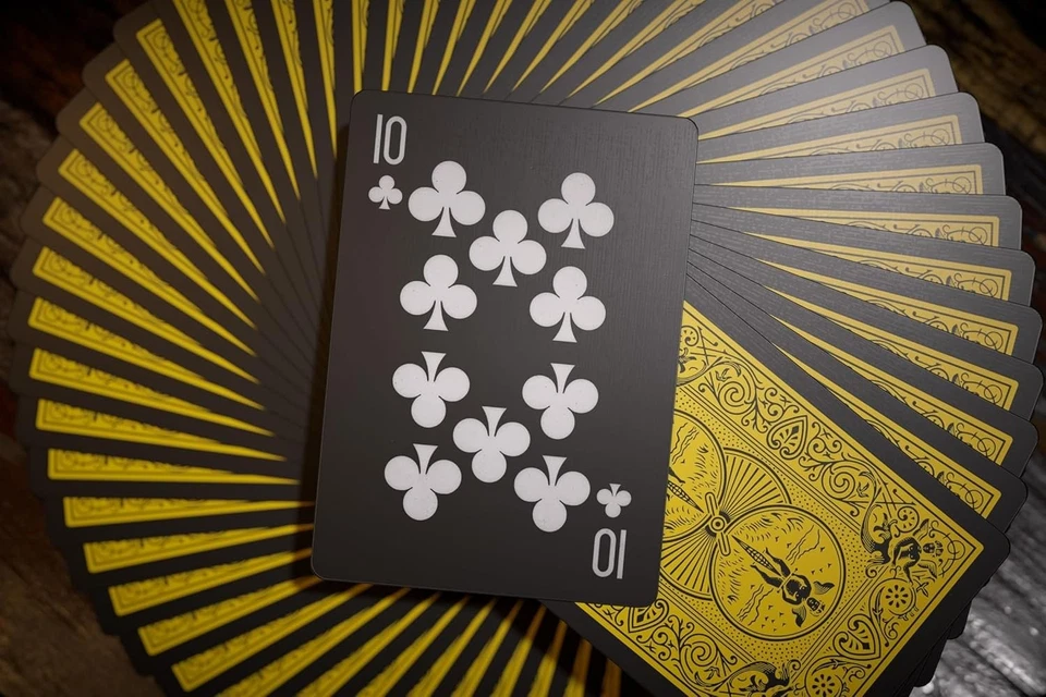 Jeu de 54 Cartes Reverse Jaune & Noir : Rider Back - Bicycle - Photo 2/3