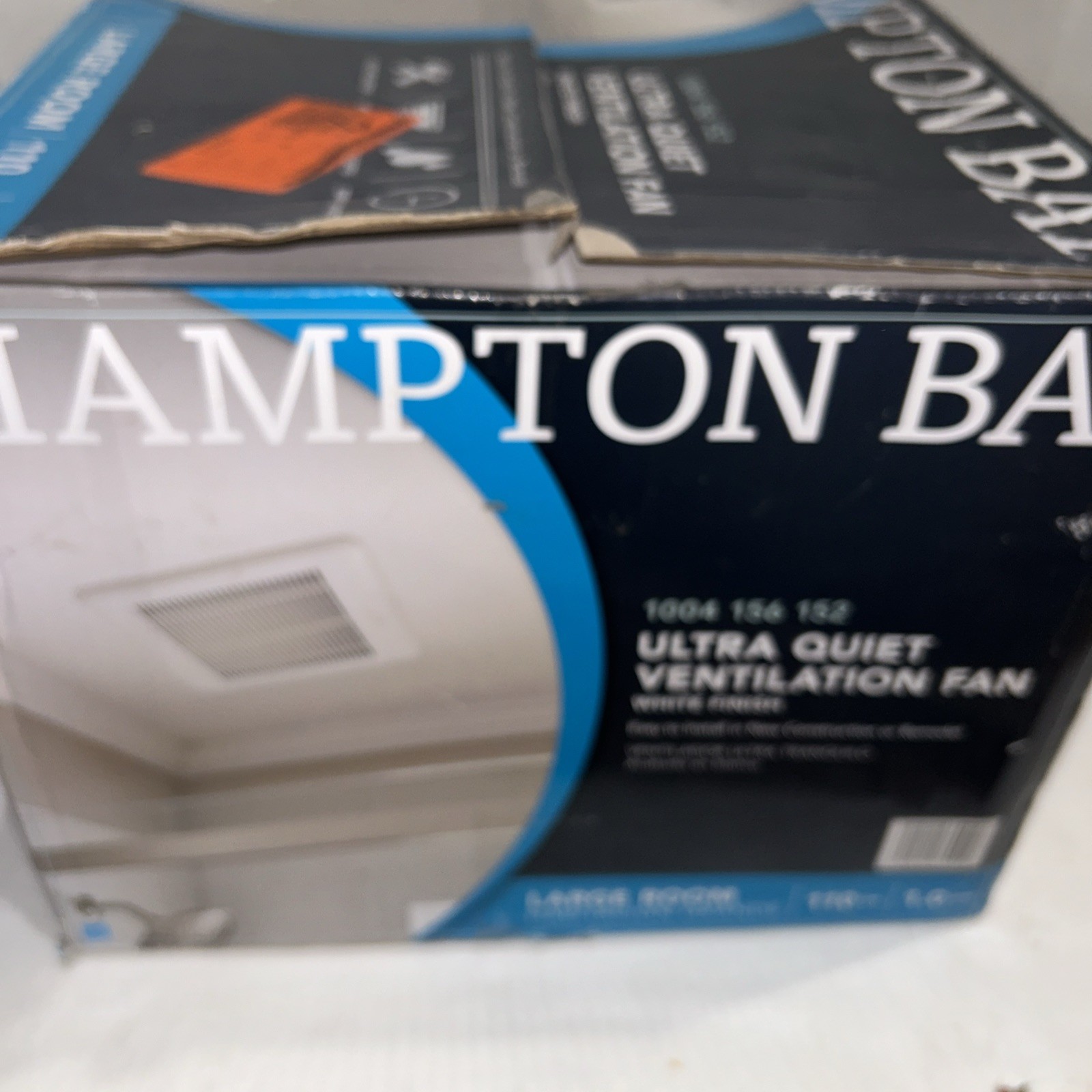 Hampton Bay Ultra Quiet 110 CFM Ventilation Fan White New in box