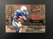2002 Playoff Absolute Memorabilia #LL-24 Shaun Alexander Leather and Laces /250