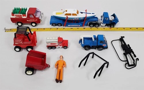 Z-286 VINTAGE COLLECTION OF ASSORTED TOY VEHICLES-BUDDY L, MATCHBOX, TONKA, +!