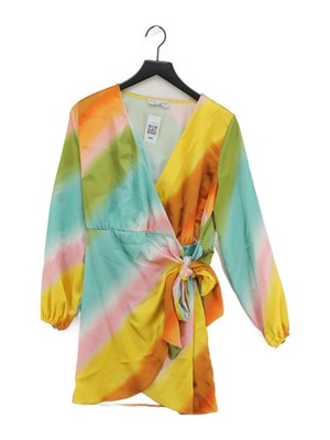 Never Fully Dressed Wrap Mini Dress M in Multi