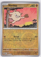 2023 Mankey Common SV: Scarlet & Violet 151 056/165 NM Reverse Holo LP-NM