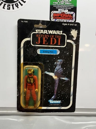 1983 Vintage STAR WARS ROTJ - B-Wing Pilot - Sealed - Kenner MOC 77 Back W Case
