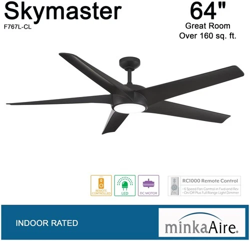MinkaAire Skymaster Skymaster 65" 5 Blade Indoor LED Ceiling Fan - Picture 5 of 14