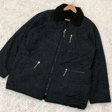 Fendi Reversible Quilted Jacket Fleece Black Logo Embroidered Vintage Unisex