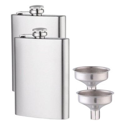 Flachmann X2 Edelstahl 304 8 Oz mit Trichter - Auslaufsicher, Stylisch und3059