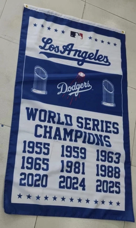 2025 Los Angeles Dodgers Fans 3x5 ft MLB B2B World Series Champions Banner Flag - Image 2 of 2