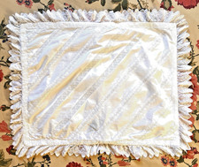 Ralph Lauren GREYCLIFF White Eyelet Embroidered Ruffled EURO Sham pillowcase 1pc