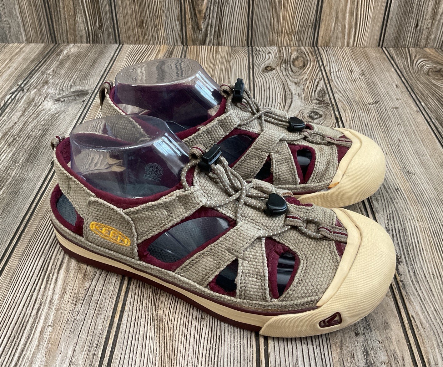 KEEN Coronado sandalo acqua tela vulcanizzata donna 8 5 marrone bordeaux scarpe da trail