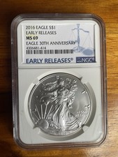 American Eagle MS 69 Graded 2016 Silver Bullion Coins for sale | eBay