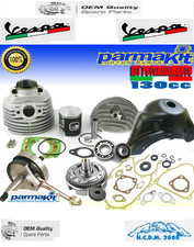 KIT MODIFICA VESPA 50 RLN PKS CILINDRO PARMAKIT 130 ALBERO MOTORE CAMPANA