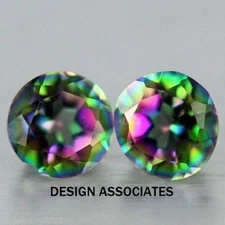 5 MM ROUND  CUT MYSTIC RAINBOW QUARTZ  NATURAL GEMSTONE  AAA $1.00 EACH (169681)
