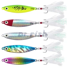 Dr.Fish 5X Spinner Mirco Butterfly Metal Jig Fishing Lure Slow Sinking Saltwater