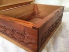 VINTAGE HAND CEDAR CIGAR STORE BOX WITH NATIVE AMERICAN CHIEF HEAD CARVING — photo 7
