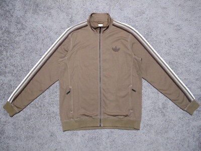 VTG Rare Adidas Originals Lake Tahoe Brown Track Jacket sz L