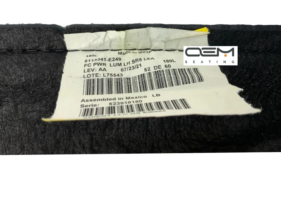 Cubierta de asiento eléctrica del lado del conductor para Toyota Tundra Crew Max 2016-2021 cuero negro Foto 4 de 4