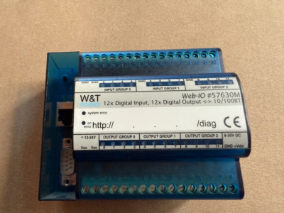 W&T 57630 Web-IO 10/100BT Wiesemann & Theis 12x Digital input 12x Digital output