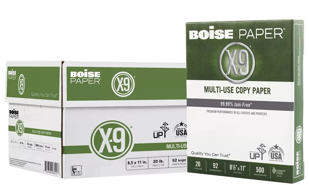Boise OX9001-CTN 8.5x11 Copy Paper 10 Reams 500 Sheets