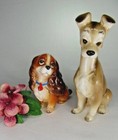 Walt Disney Productions Lady 4" Tall and the Tramp Figurines Pre 1968