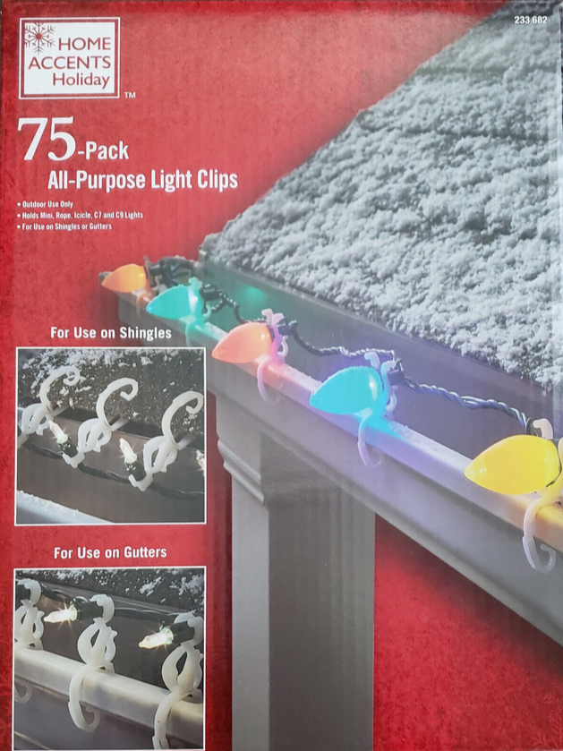 Home Accents Allpurpose Christmas 12 boxes of 75 Count Light Clips eBay