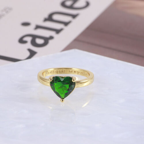 Kate Spade New York Shining Green Crystals Love 3D Heart Shaped Ring - Picture 1 of 6