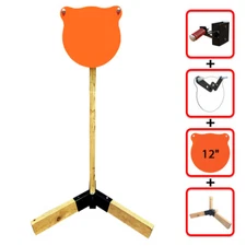 Target Stand AR500 Steel Target System - 12" x3/8" Gong with 2x4 Stand Mount Kit