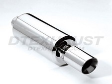 Dtm-113 Hi Polish Stainless Muffler Slant Double Wall Tip 2.25 Inlet 20.5 Long