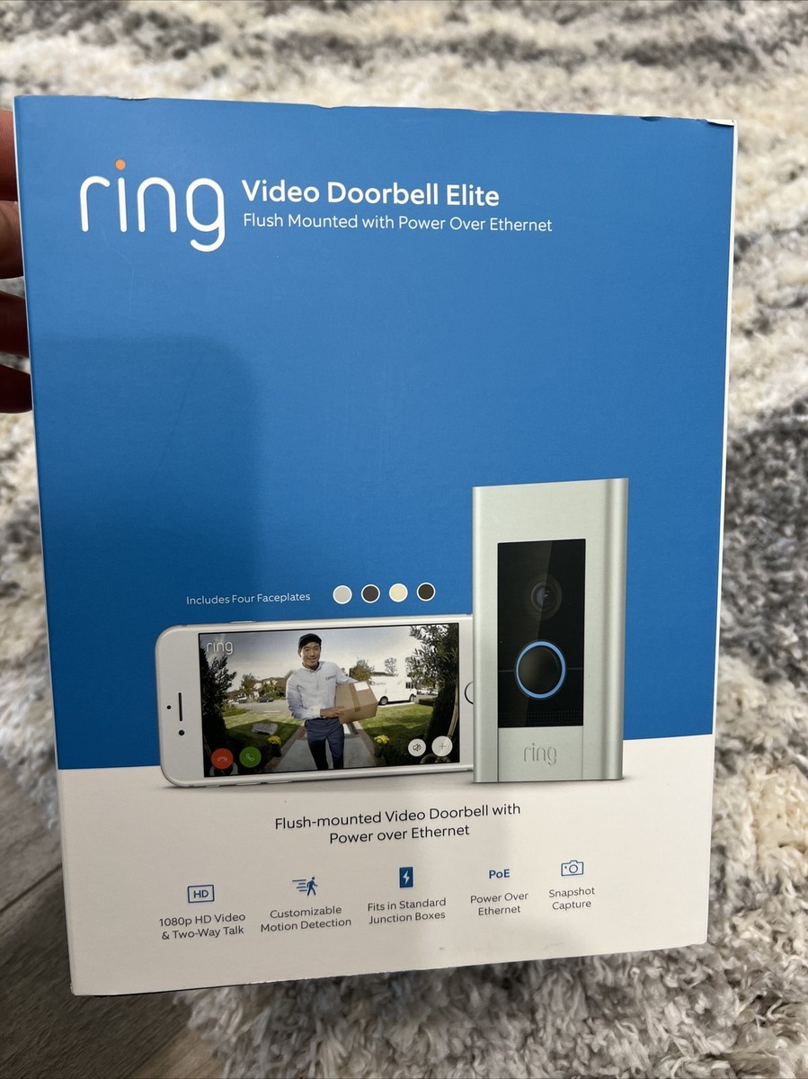 Ring doorbell Elite power Over Ethernet With Two Floodlight Cam