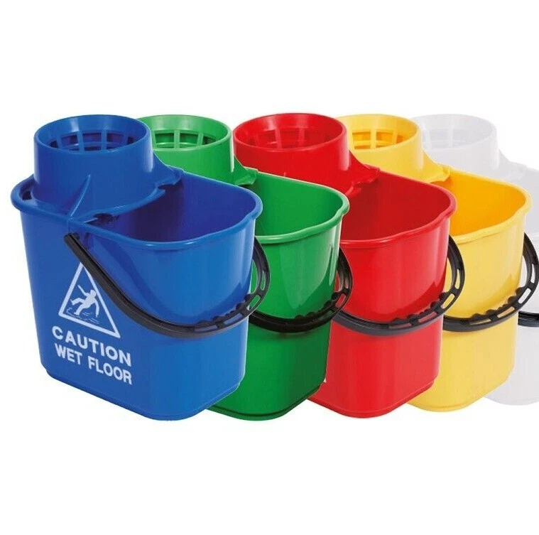 Professional Mop Bucket & Wringer 15 Litre Colour Coded Commercial Robert Scott