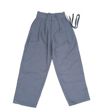 Cider Womens Wide Leg Pants Medium Gray High Rise Paperbag Pleated Belted Twill