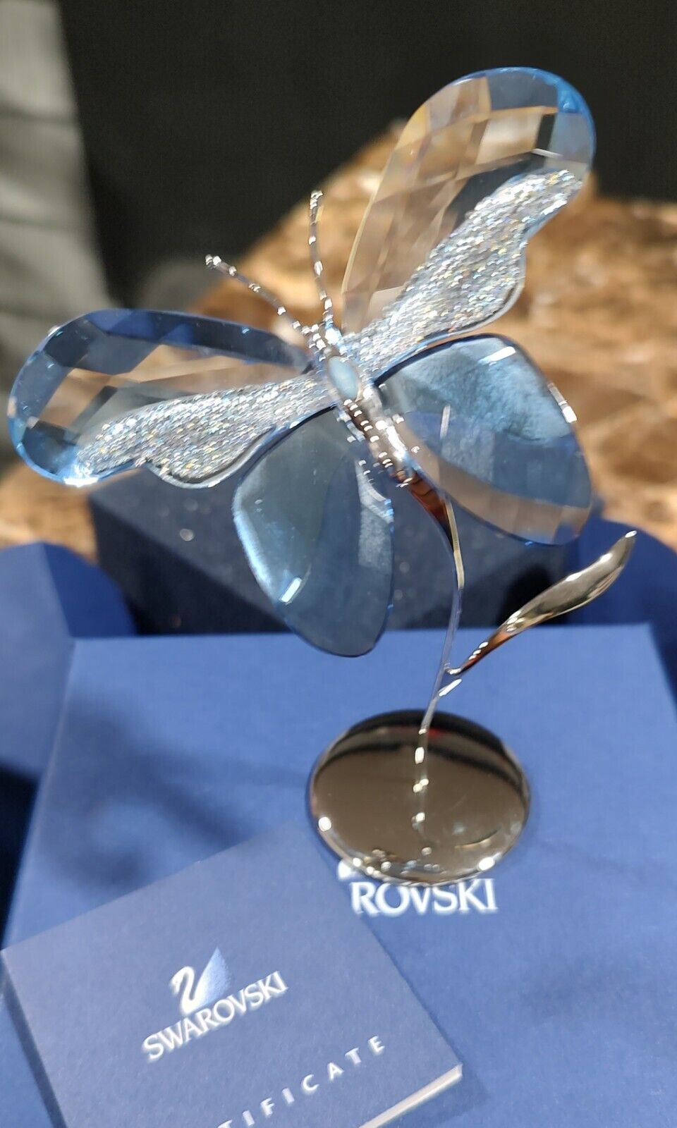 Swarovski Crystal Amalia Lavender Butterfly Original Box & Coa