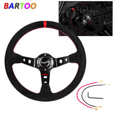 345mm Suede Leather Stitch Deep Dish Sport Racing Car Steering Wheel 345mm Suede Leather Stitch Deep Dish Sport Racing Car Steering Wheel