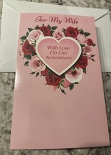 Anniversary For My Wife With Love, I Love You 5”x7.75" Stockwell Greeting Card