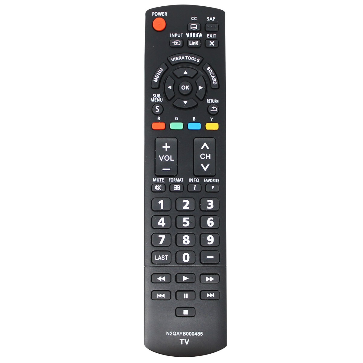 N2QAYB000490, N2QAYB0000724A Telecomando di Sostituito Adatto Per Panasonic TV TX-P42G10B TX-P50VT20E TH-50PX70EA TX-P46S20E TH-37PX70E Sub N2QAYB000489,N2QAYB000353