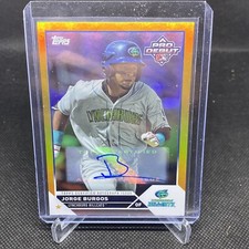 2023 Topps Pro Debut Jorge Burgos GOLD Autograph /50 Prospect Auto Guardians